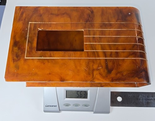 Broken caramel marbled catalin - broken,